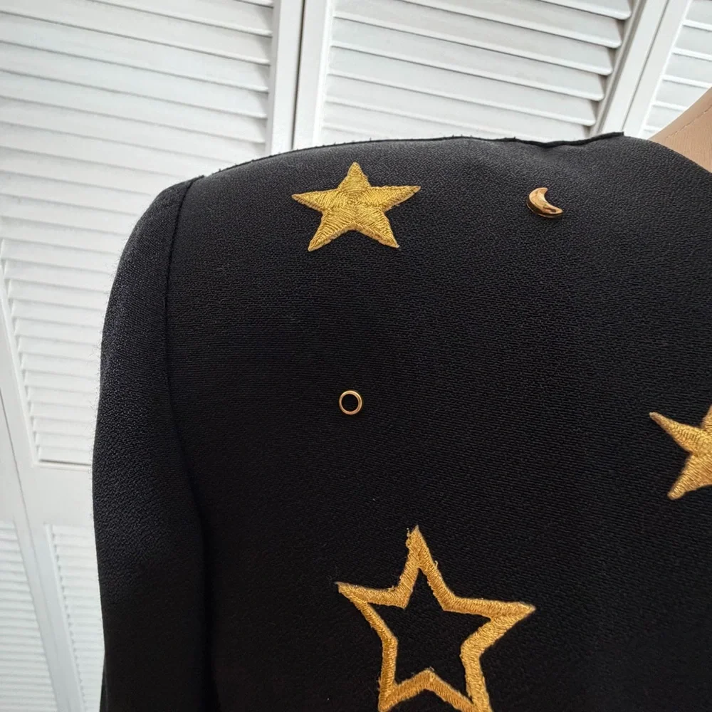 R&M Richards Celestial Star Moon Gold Button Vintage Blazer Tunic Jacket L - Picture 6 of 16